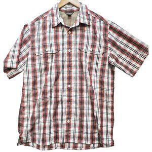 Eddie Bauer Men's Travex Button Up Shirt Short Sleeve Summer Size M Multi Plaid